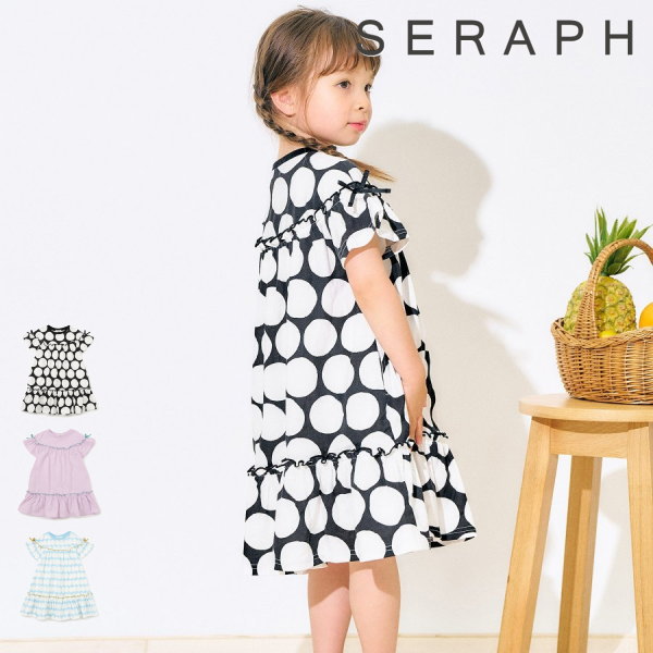 Short Sleeves - 【セール/10%OFF】26'夏新作 Seraph セラフ メロウカットソーワンピ−ス S217056 半袖 半そで ベビー キッズ 女の子 ガールズ 子ども服