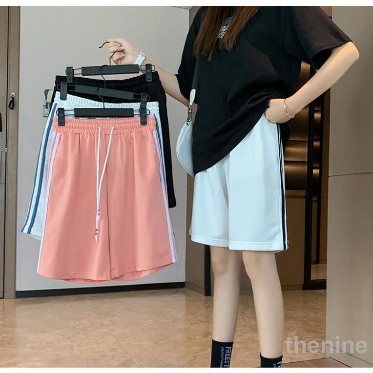 ハーフパンツ レディース ショートパンツ 5分丈 3線 韓国ファッション 短パン ワイドレッグパンツ 半ズボン ゆったり ボトムス カジュアル 薄手 夏