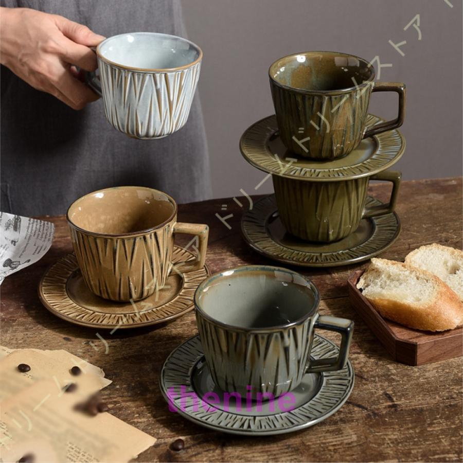 マグカップ 北欧 コーヒーカップ シンプル マグ コーヒーマグ 珈琲マグ 和風 レトロ 大容量 釉薬 陶器 新生活 誕生日 250ml キッチン コーヒー プレゼント