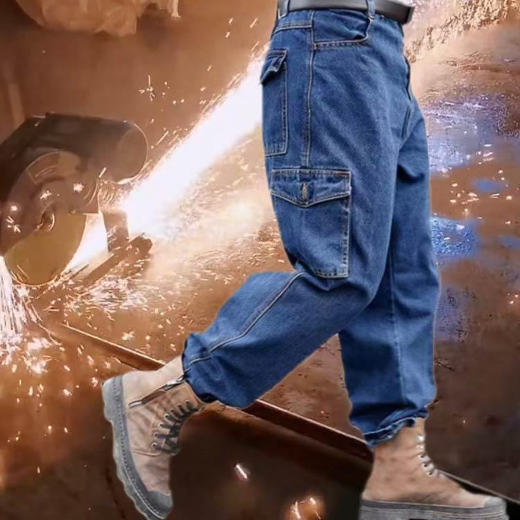 デニム カーゴパンツ メンズ 作業ズボン 作業服 大きいサイズ ゆったり ジーンズ デニムパンツ 作業着 ワークウェア ワイドパンツ ジーパン Gパン