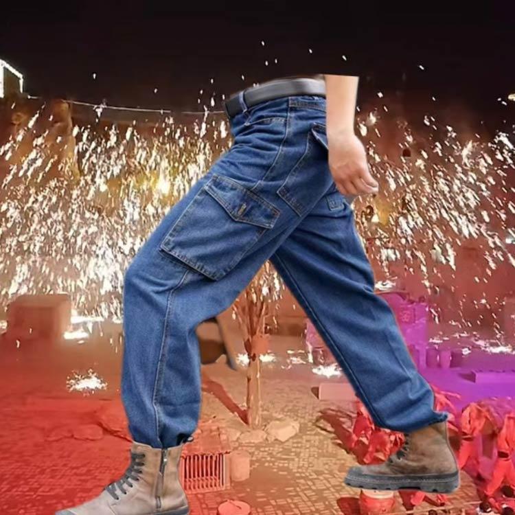 デニム カーゴパンツ メンズ 作業ズボン 作業服 大きいサイズ ゆったり ジーンズ デニムパンツ 作業着 ワークウェア ワイドパンツ ジーパン Gパン
