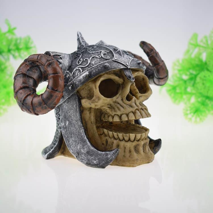 水槽用アクセサリー レイアウト 隠れ家 巣 熱帯魚 観賞魚 金魚 爬虫類 ヘビ トカゲ 髑髏 ドクロ 頭蓋骨 スカル アクアリウム アクアリウム用品
