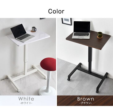 ★クーポンで150円OFF★【送料無料】片手で楽々ワンタッチ 昇降デスク スタンディングデスク 幅70 コンパクト 昇降テーブル 高さ調節 省スペース ガス圧式 パソコンデスク スタンディングテーブル キャスター 70 学習机 勉強机 在宅ワーク 在宅勤務 テレワーク