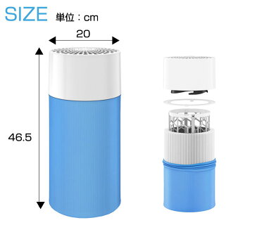 【送料無料】空気洗浄器　一人暮らし 1人暮らし コンパクト 花粉 花粉症 小型 おしゃれ PM2.5 卓上 13畳 シンプル タバコ 煙草 たばこ ブルーエア ホコリ ほこり ウイルス 360°