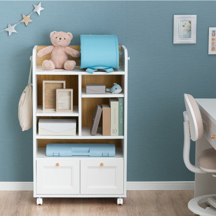 【20時~クーポン3%引】 移動らくらく キャスター付き ランドセルラック 幅60 ロータイプ スリム 引き出し コンパクト 木製 収納 可動棚 ラック ランドセル ランドセル収納 リビング学習 お片付けラック シンプル 大容量 子供 かわいい おしゃれ 女の子 小学校 新入学