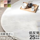 【送料無料】 極厚25mm 低反発ラグ 円形 200×200 防音 防ダニ フランネルラグ 滑り止め付 オールシーズン マイクロファイバー 丸型 ラグマット 丸 ラグカーペット カーペット 北欧 低反発 ホットカーペット対応 グレー