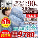 ★期間限定 9,780円!2/24(土)まで★【送料無料/即日出荷】 日本製 羽毛布団 シングル 7年保証 リフォーム券付 ホワイトダックダウン 90% 350dp以上 かさ高145mm以上 CIL シルバーラベル 羽毛 掛け布団 羽毛ふとん 羽毛掛け布団 シングルロング 国産
