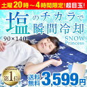 ★6/23(土)20時〜4H限定3,599円★【送料無料】 塩の力で瞬間冷却 90×140 当店限定...