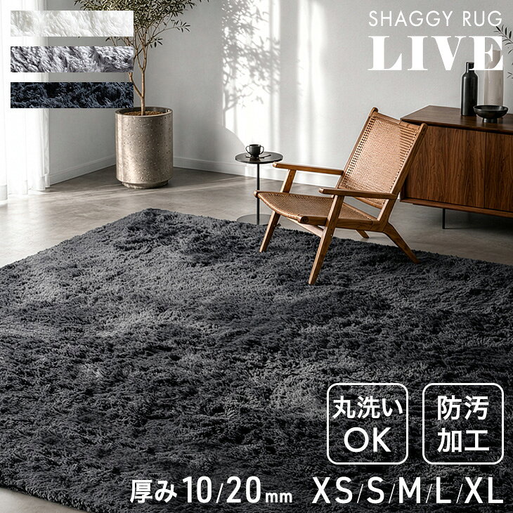 【リニューアル特価！更に4日20時~5％引クーポン】 さらふわ手触り 洗える 高密度 シャギーラグ 防汚 防音 滑り止め シャギー ラグ ラグマット 100×135 135×185 185×185 200×250 200×300 北欧 長方形 1畳 2畳 2.5畳 3畳 4畳 厚手 無地 カーペット 絨毯 おしゃれ 春 秋 tansu-10005712 タンスのゲン Design the Future パッケージ画像