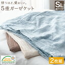 ★20時〜4H全品P5倍★【送料無料】《2枚組 1枚3,390円》 エコテックス認証 5重ガーゼケット 綿100％ シングル ロング超ワイド 160×210cm 無添加 丸洗いOK ガーゼケット オールシーズン 掛布団 掛け布団 肌掛け布団 肌掛布団 洗える 夏 夏布団 5重 セット 2枚セット