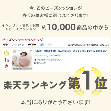 【20時〜4時間P5倍】 楽天Rank1位 日本製 大人可愛いビーズクッション Lサイズ 洗える カバー ベルベット生地 マイクロビーズ ソファ 座椅子 ビーズ クッション 大きい 大きめ おしゃれ かわいい 可愛い へたりにくい 一人用 洗えるカバー ビーズクッション