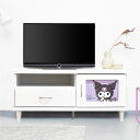 キャンバス クロミ | 幅100 推し活 テレビ台 ローボード KUROMI サンリオ キャラクター 【 収納付き 日本製 白 ホワイト 子ども部屋 女の子 クロミ グッズ サンリオ サンリオキャラクターズ kuromi sanrio グッズ クロミちゃんグッズ