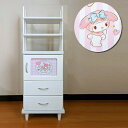 幅48.3cm 奥行42cm 高さ130cm キャンバスマイメロディ 【 キャビネット 日本製 ディズニー飾り棚 マイメロ ラック 飾り棚 本棚 押しグッズ入れ 押し活 収納 かざりたな サンリオ mymelody キャラクター リビングボード まいめろ(3)