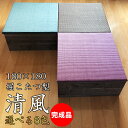 (完成品) 日本製 選べる6色 畳 ユニット (180×180 高さ30cmブラウン堀りこたつ )清風 収納付き 【 高床式ユニット畳 い草 収納 おしゃれ リビング 畳ボックス収納 幅180 ロータイプ 畳み たたみ マット 置き畳 畳ユニット ユニット畳 畳 堀炬燵 堀コタツ 高床式 】