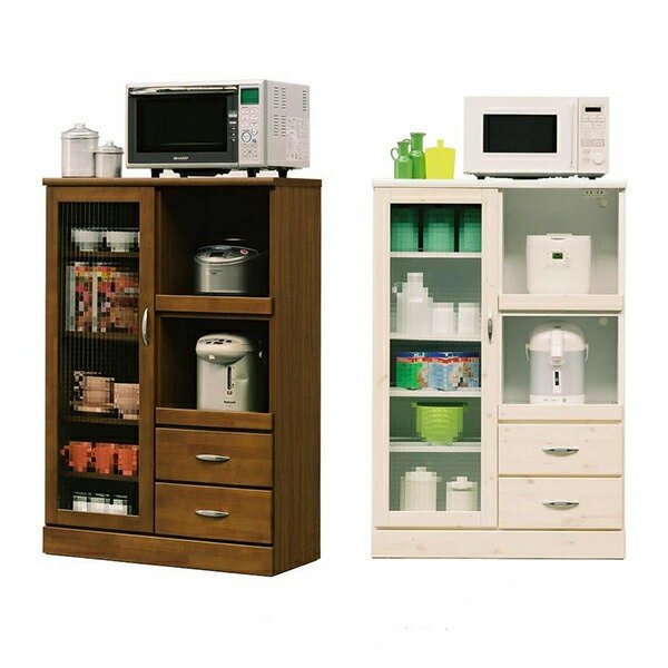 80レンジ台 (BR/WH) シンプルで活用性があるキッチンレンジ台。