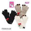【40%OFFセール】ALGY アルジー 手袋 スマホ対応 チェリーモチーフ 女の子 ニット かわいい 子供服 ガーリー キッズ ジュニア【K】【2304】【4...