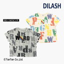 【50%OFFセール】ディラッシュ 半袖Tシャツ 男の子 キッズ アルファベット柄 半袖 Tシャツ グレー オフ 80-140cm DILASH【K】【2402...