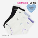 【5月1日限定!!今だけポイント10倍】ラブトキシック LTXC クルーソックス ライン かぶせ リボン 靴下 女の子 キッズ ジュニア 全4色 20-25cm...