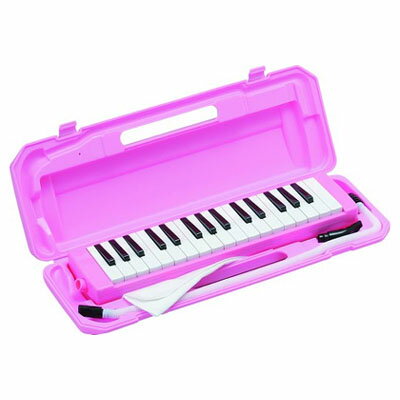 KC 鍵盤ハーモニカ メロディピアノ 32鍵 ピンク P3001-32K/PK (ドレミ表記シール・クロス・お名前シール付き) 4534853802352
