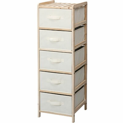 東谷（あづまや） リリー チェスト5D LFS-375NA 収納 ナチュラル 組み立て式 天然木 中国 返品不可