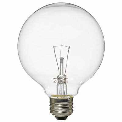 ボール電球40W形クリア ヤザワ GC100V38W95 ボール電球 40W形 クリア E26 消費電力 定格寿命 口金 重量 パッケージサイズ 全長 寸法 直径 53g LED 長寿命 省エネ 明るさ 軽量 屋内照明