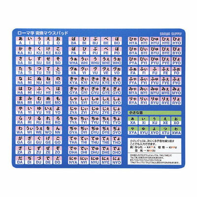 サンワサプライ ローマ字変換マウスパッド MPD-OP17RL8BL