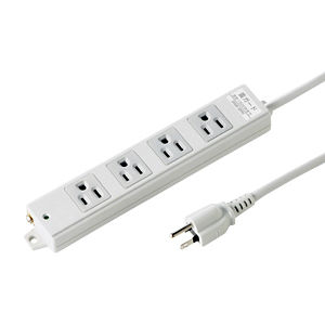 工事物件雷ガードタップ(3P マグネット付 4個口 3m) サンワサプライ TAP-K4NSP-3 工事 物件 雷ガード タップ マグネット 4個口 3m 内蔵 3P