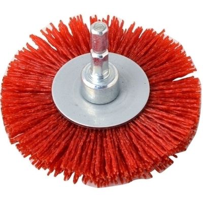 アークランズ 六角軸付ホイールブラシ グリッド 75mm RH-11 4904781077786 砥粒入りナイロン線 木目だ..