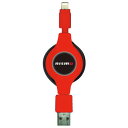 nismo(jX/jbT) yCOLOR REDzNISMO CHARGE & SYNC USB REEL CABLE FOR IPHONE bh NMMUJ-R/RD