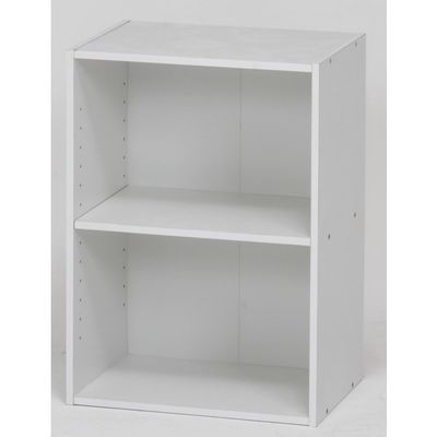 不二貿易 カラーボックス 可動棚2段 WH 96613 可動棚 サイズ 耐荷重 組立 キャンセル不可 運賃徴収