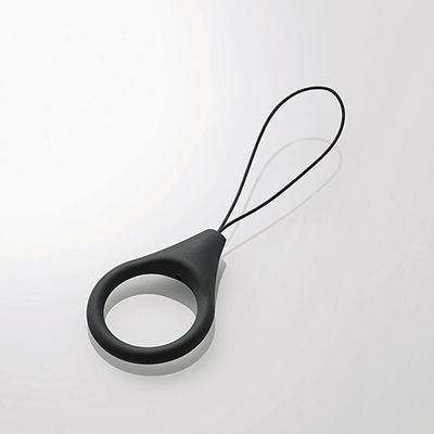 Rakuten - 【メール便での発送商品】スマートフォン用ストラップ リングストラップ エレコム P-STF01LBK