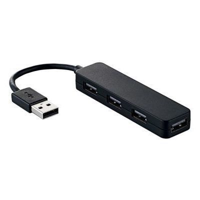 【メール便での発送商品】USB2.0ハブ(コンパクトタイプ) エレコム U2H-SN4NBBK
