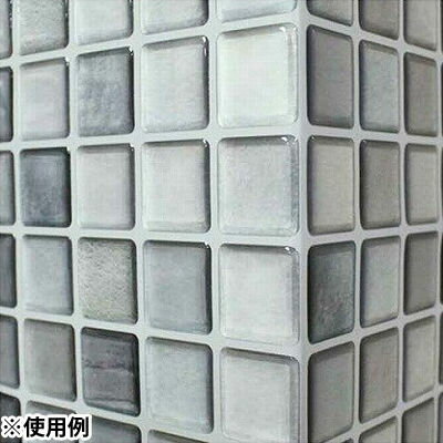 BEAUS Tile タイル シール モザイクタイルシール クリアグレー ( DIY 壁紙 シート ) 4900309020005