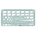 ドラパス 【メール便での発送商品】テンプレート電気・電子用総合 31-401 E-401 4940288314016 テンプレート 電気 電子 製図 型板 定規...