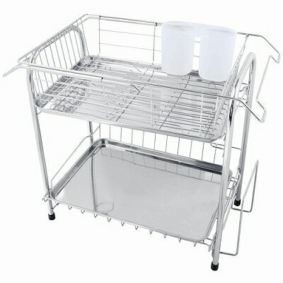 AQUASIDE AQUASIDE 伸縮式 2段水切りバスケット ワイド 4904781001286