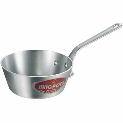 キング アルミ テーパー鍋(目盛付)15cm KND-005111 アルミ鍋 プロ仕様 中尾アルミ製作所 高品質 信頼性 業務用 フチ折り曲げ 熱廻り均一 スタッキング 耐久性