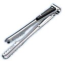 【メール便での発送商品】 ミツワ 18-8 木柄 アイストング 全長155 KND-084004