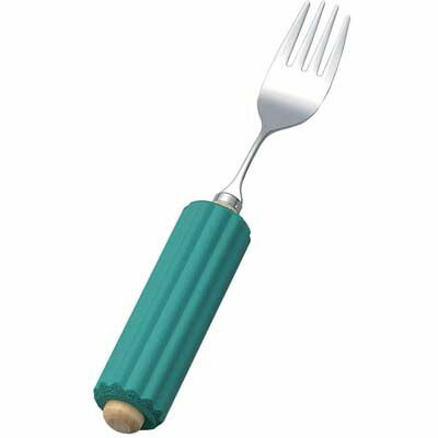 斉藤工業 【メール便での発送商品】ラクラクシリーズ 木製丸型ハンドル(R-2 フォーク 大) OLK03001 ラクラクシリーズ 木製ハンドル スプーン 握力 ...