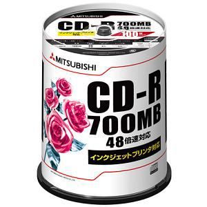 三菱化学メディア CD-R 1回記録用 700MB 48倍速 100枚 SR80PP100【納期目安：3週間】