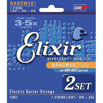 ELIXIR ڥ᡼ؤǤȯʡۥ쥭 NANOWEB 7 Light .010-.056 #12057 2ĥå ڹʡ 4534853912792