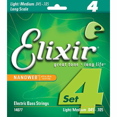 ELIXIR ベース弦 NANOWEB ニッケル Long Scale Light/Medium .045-.105#14077  0733132140770