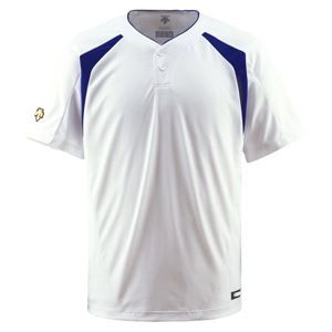 その他 デサント(DESCENTE) ベースボールシャツ(2ボタン) (野球) DB205 Sホワイト×ロイヤルブルー M ds-1047534