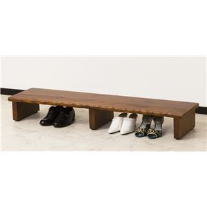 その他 天然木玄関台(踏み台/ステップ) 幅120cm アジャスター付き 【完成品】 ds-1614671