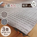ナカムラ 洗える ヘリンボーンホットカーペット・カバー 〔フランクリン〕 3畳(240×200cm)+ホットカーペット本体セット i-2000161gr