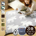 ナカムラ ホットカーペット+カバーセット〔モリス〕3畳用(200x240) i-2000045elgrn