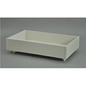 その他 ベッド下収納ボックス/収納ケース 【ホワイト】 幅80cm×奥行50cm×高さ20cm キャスター付き ds-1951983