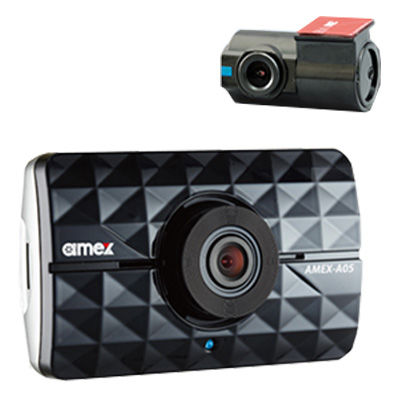 青木製作所 ドライブレコーダー(1ch+1ch) フォーマットフリー・2カメラ対応・リアカメラ付属 AMEX-A05W
