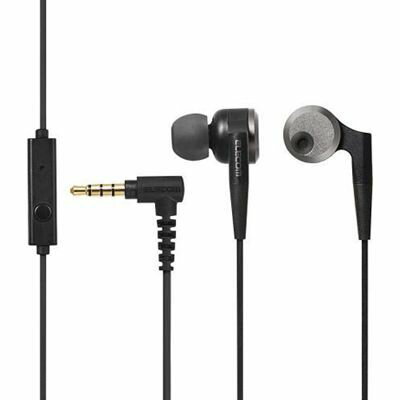 エレコム ステレオヘッドホン/カナル(マイク付)/GrandBass/ブラック EHP-GB100MBK エレコム ステレオヘッドホン/カナル(マイク付)/GrandBass/ブラック EHP-GB100MBK