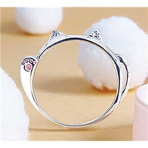 その他 ダイヤモンド招き猫リング/指輪 【23号】 シルバー925 ダイヤモンド約0.02ct 日本製【代引不可】 ds-2070327