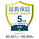 物損付き保証 5年間に延長 家電(エアコン・冷蔵庫以外) 80001~90000円 K5-BK-553119